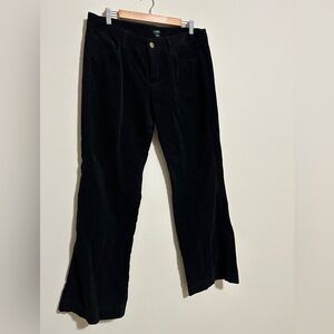 J. Crew Factory City Wide Leg Black Corduroy Pants